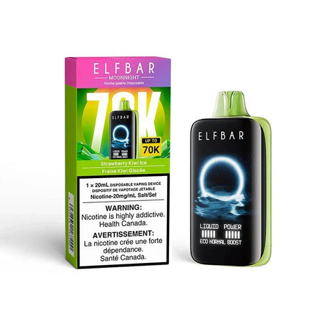 ELF BAR - ELF Bar MoonNight 70K Disposable - Strawberry Kiwi Ice - Psycho Vape