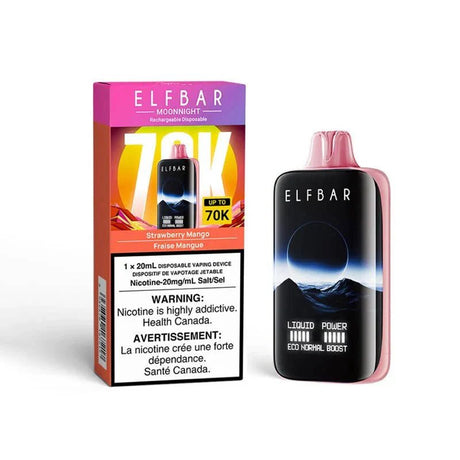 ELF BAR - ELF Bar MoonNight 70K Disposable - Strawberry Mango - Psycho Vape