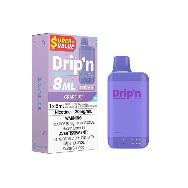 ENVI - Drip'n by Envi 16K Disposable - Grape Ice - Psycho Vape