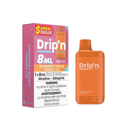 ENVI - Drip'n by Envi 16K Disposable - Raspberry Peach Mango Ice - Psycho Vape