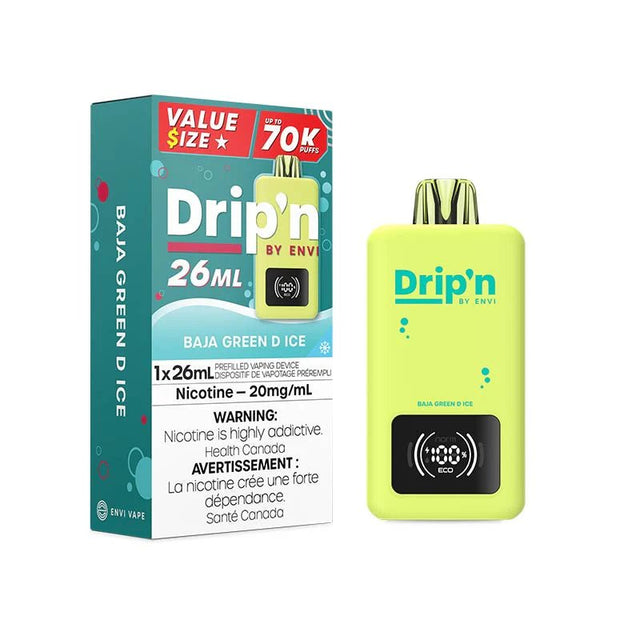 ENVI - Drip'n by Envi 70K Disposable - Baja Green D Ice - Psycho Vape