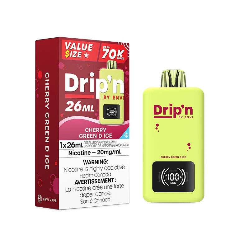 ENVI - Drip'n by Envi 70K Disposable - Cherry Green D Ice - Psycho Vape