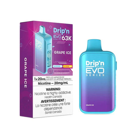 ENVI - Drip'n by Envi EVO Series 63K Disposable - Grape Ice - Psycho Vape