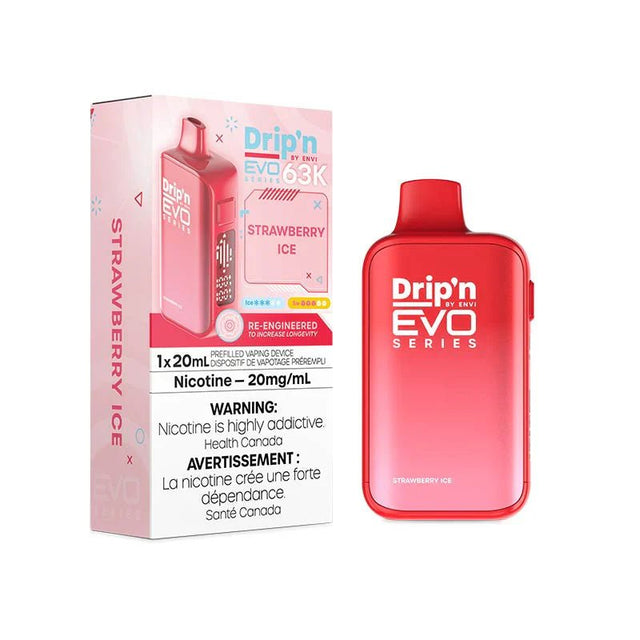 ENVI - Drip'n by Envi EVO Series 63K Disposable - Strawberry Ice - Psycho Vape