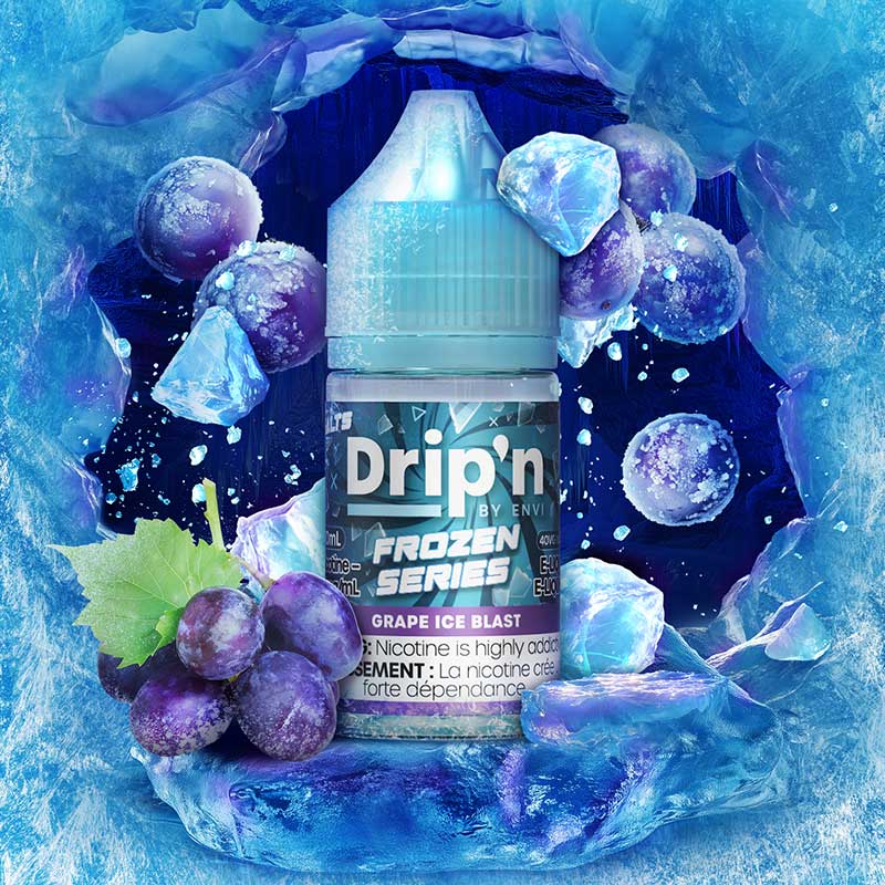 ENVI - Drip'n by Envi Frozen Salt Juice - Grape Ice Blast - Psycho Vape