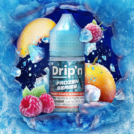 ENVI - Drip'n by Envi Frozen Salt Juice - Raspberry Peach Mango Ice Blast - Psycho Vape