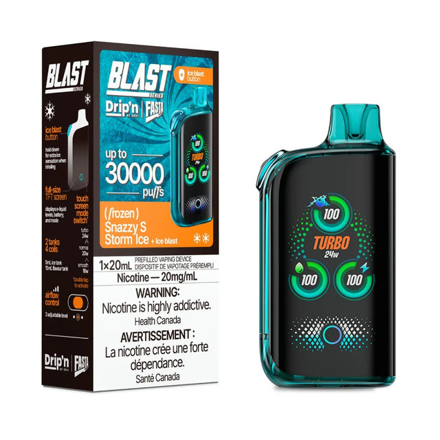 ENVI - Drip'n by Envi x Fasta Blast 30K Disposable - Snazzy S Storm Ice - Psycho Vape