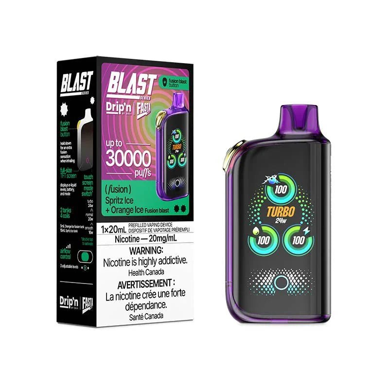 ENVI - Drip'n by Envi x Fasta Blast 30K Disposable - Spritz Ice + Orange Ice (Fusion) - Psycho Vape