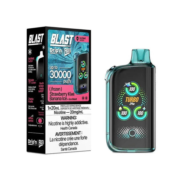 ENVI - Drip'n by Envi x Fasta Blast 30K Disposable - Strawberry Kiwi Banana Ice - Psycho Vape