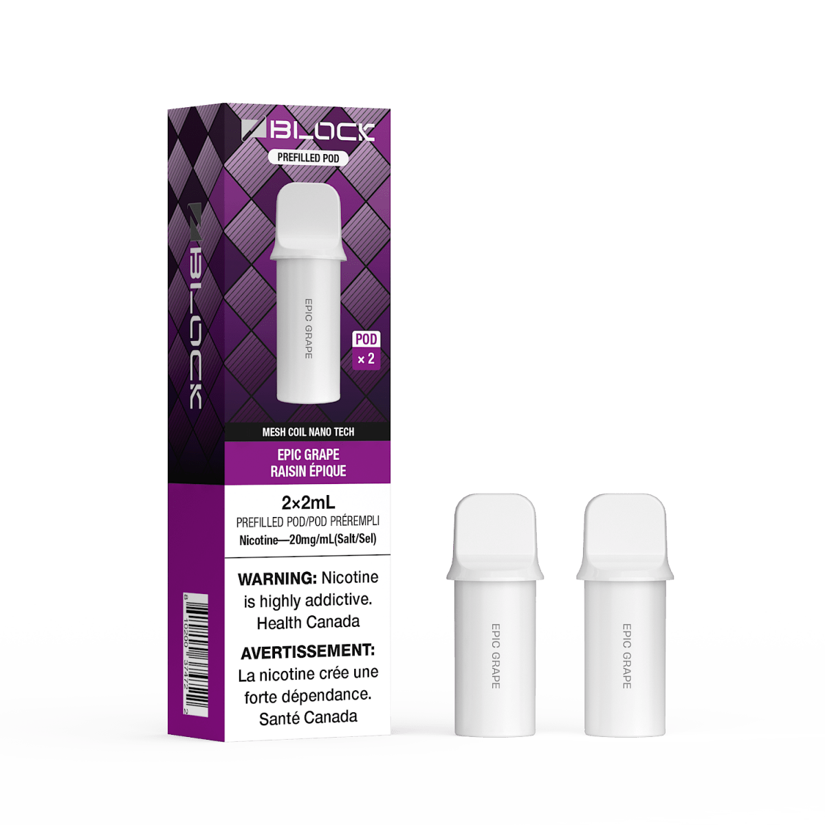 Epic Grape – ZBlock 2mL Pod 2-Pack Prefilled Pod - Psycho Vape