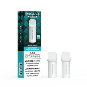 Epic Peppermint – ZBlock 2mL Pod 2-Pack Prefilled Pod - Psycho Vape