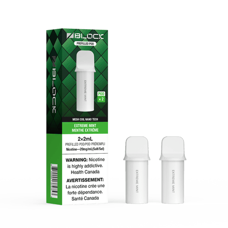 Extreme Mint – ZBlock 2mL Pod 2-Pack Prefilled Pod - Psycho Vape