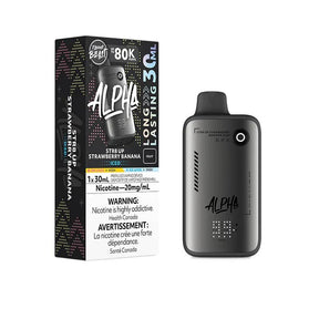 Flavour Beast Alpha 80K - Str8Up Strawberry Banana Iced - Psycho Vape
