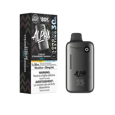 Flavour Beast Alpha 80K - Str8Up Strawberry Banana Iced - Psycho Vape