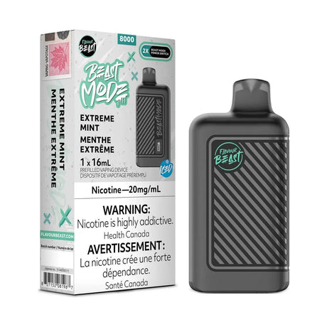 FLAVOUR BEAST - Flavour Beast Beast Mode 8K Disposable - Extreme Mint Iced 20MG - Psycho Vape