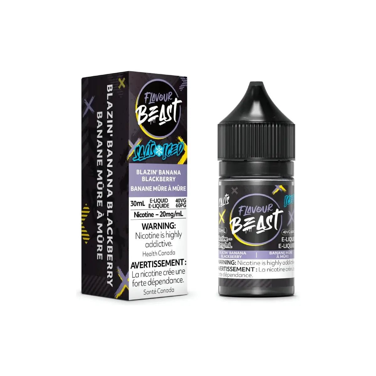 FLAVOUR BEAST - Blazin' Banana Blackberry Iced Salt by Flavour Beast E - Liquid - Psycho Vape