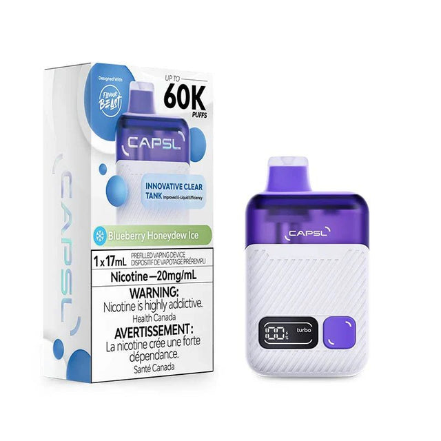 Flavour Beast CAPSL 60K - Blueberry Honeydew Ice - Psycho Vape