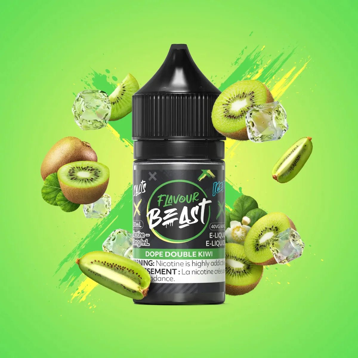 FLAVOUR BEAST - Dope Double Kiwi Iced by Flavour Beast - Salt Nic Vape Juice - Psycho Vape