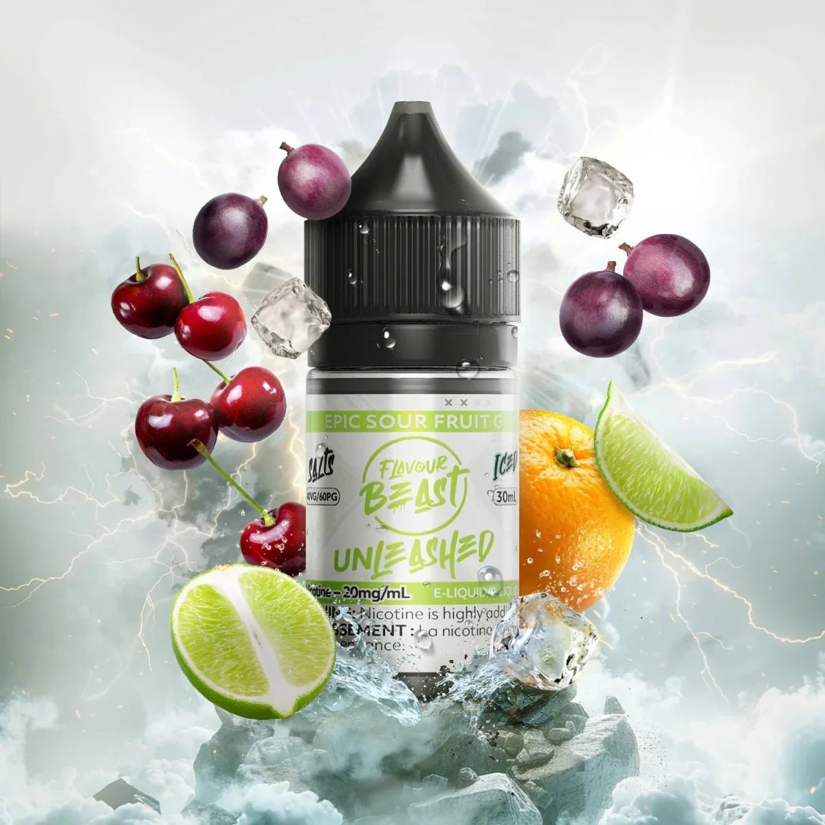 FLAVOUR BEAST - Epic Sour Fruit G Unleashed by Flavour Beast - Salt Nic Vape Juice - Psycho Vape
