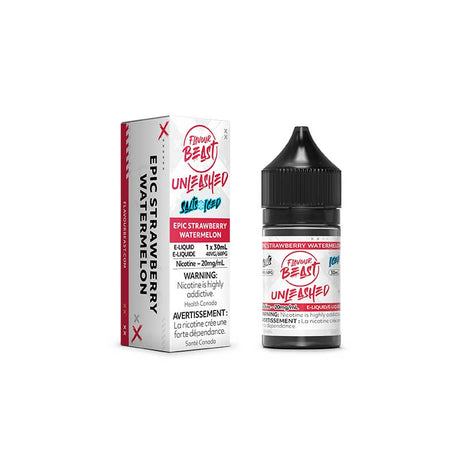 FLAVOUR BEAST - Epic Strawberry Watermelon Iced Unleashed Salt by Flavour Beast E - Liquid - Psycho Vape