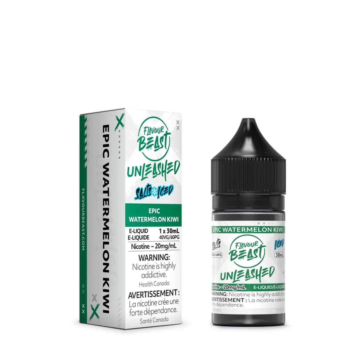 FLAVOUR BEAST - Epic Watermelon Kiwi Iced Unleashed by Flavour Beast - Salt Nic Vape Juice - Psycho Vape