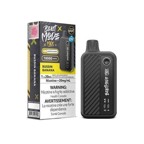 FLAVOUR BEAST - Flavour Beast Beast Mode Max 18K Disposable - Bussin Banana Iced - Psycho Vape