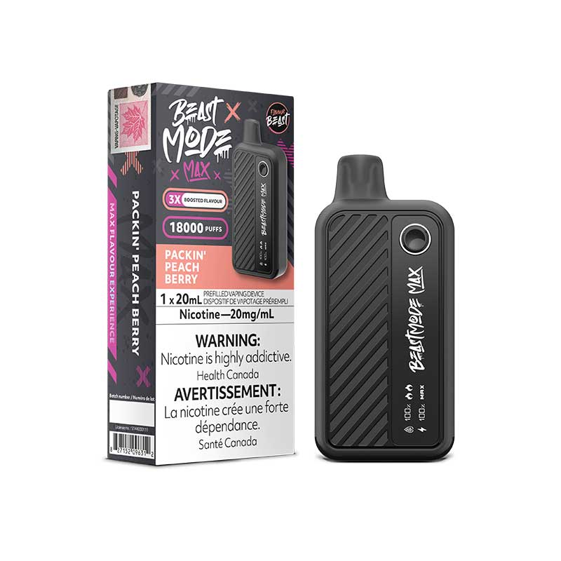 FLAVOUR BEAST - Flavour Beast Beast Mode Max 18K Disposable - Packin' Peach Berry - Psycho Vape