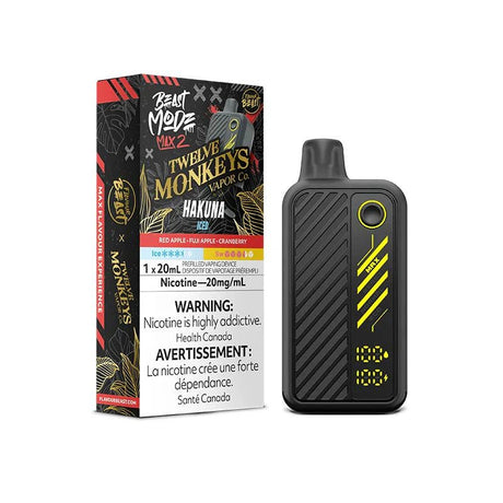 FLAVOUR BEAST - Flavour Beast Beast Mode Max 2 50K Disposable - 12 Monkeys Hakuna Iced - Psycho Vape
