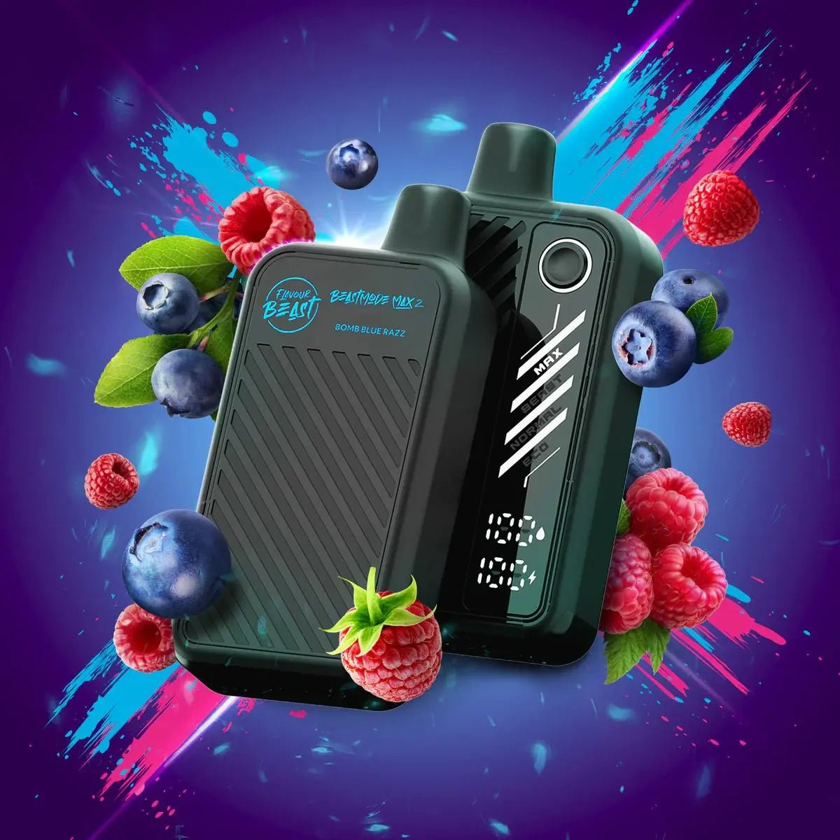 FLAVOUR BEAST - Flavour Beast Beast Mode Max 2 50K Disposable - Bomb Blue Razz - Psycho Vape