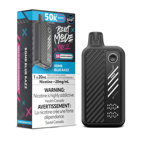 FLAVOUR BEAST - Flavour Beast Beast Mode Max 2 50K Disposable - Bomb Blue Razz - Psycho Vape