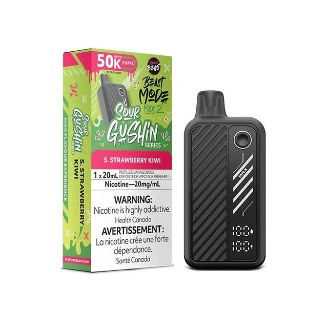 FLAVOUR BEAST - Flavour Beast Beast Mode Max 2 50K Disposable - Gushin S. Strawberry Kiwi - Psycho Vape