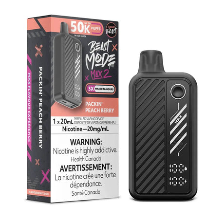 FLAVOUR BEAST - Flavour Beast Beast Mode Max 2 50K Disposable - Packin' Peach Berry - Psycho Vape