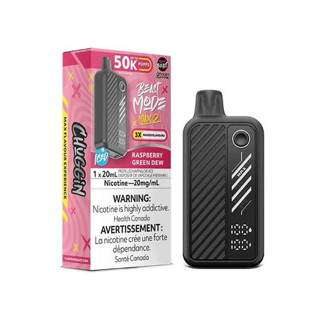 FLAVOUR BEAST - Flavour Beast Beast Mode Max 2 50K Disposable - Raspberry Green Dew - Psycho Vape