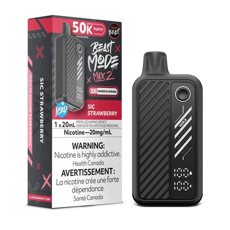 FLAVOUR BEAST - Flavour Beast Beast Mode Max 2 50K Disposable - Sic Strawberry Iced - Psycho Vape