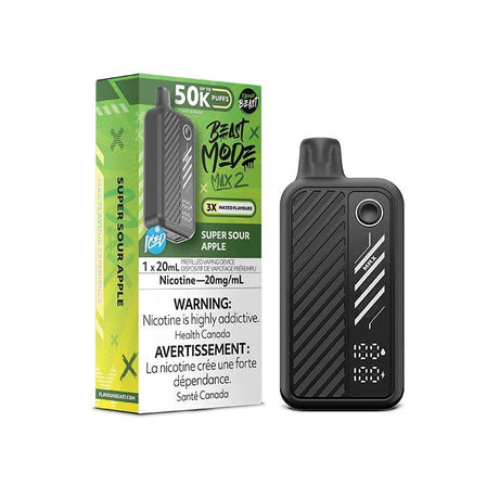 FLAVOUR BEAST - Flavour Beast Beast Mode Max 2 50K Disposable - Super Sour Apple Iced - Psycho Vape