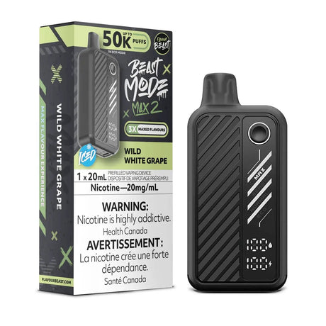 FLAVOUR BEAST - Flavour Beast Beast Mode Max 2 50K Disposable - Wild White Grape Iced - Psycho Vape
