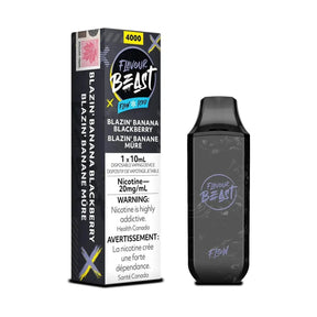FLAVOUR BEAST - Flavour Beast Flow 4000 Disposable - Blazin' Banana Blackberry Iced - Psycho Vape