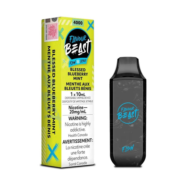 FLAVOUR BEAST - Flavour Beast Flow 4000 Disposable - Blessed Blueberry Mint Iced - Psycho Vape