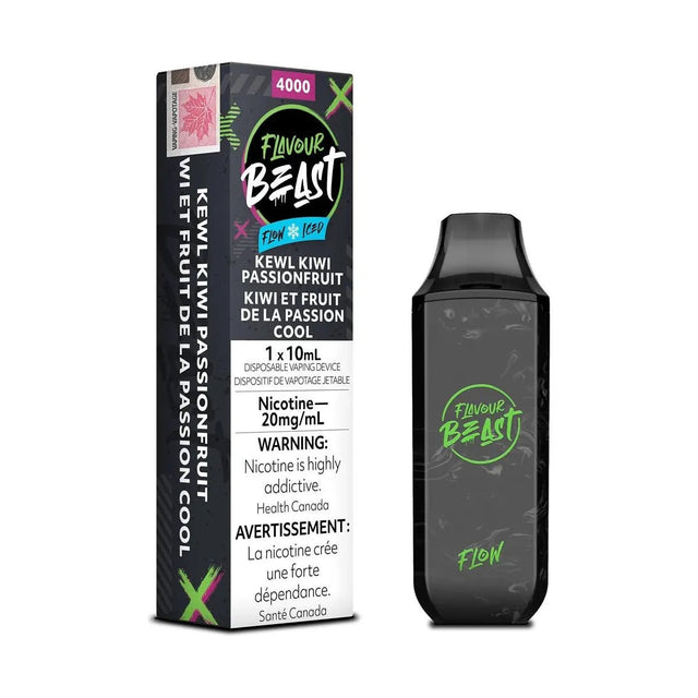 FLAVOUR BEAST - Flavour Beast Flow 4000 Disposable - Kewl Kiwi Passionfruit Iced - Psycho Vape