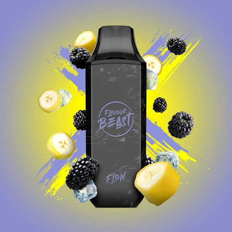 FLAVOUR BEAST - Flavour Beast Flow 4000 Disposable - Blazin' Banana Blackberry Iced - Psycho Vape