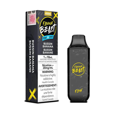 FLAVOUR BEAST - Flavour Beast Flow 4000 Disposable - Bussin Banana Iced - Psycho Vape