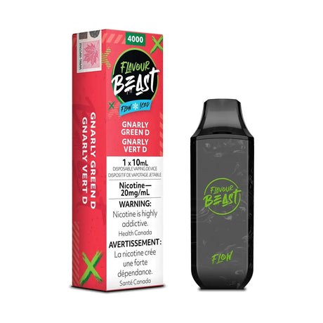 FLAVOUR BEAST - Flavour Beast Flow 4000 Disposable - Gnarly Green D (Green Dew) - Psycho Vape