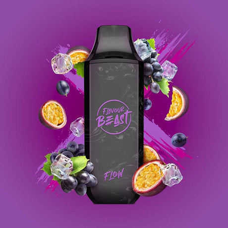 FLAVOUR BEAST - Flavour Beast Flow 4000 Disposable - Groovy Grape Passionfruit Iced - Psycho Vape