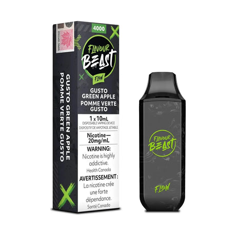 FLAVOUR BEAST - Flavour Beast Flow 4000 Disposable - Gusto Green Apple - Psycho Vape