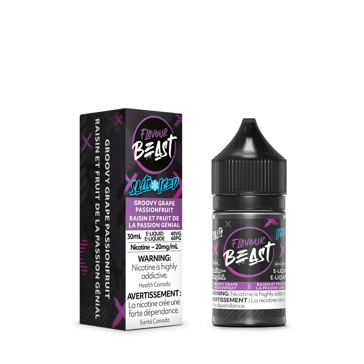 FLAVOUR BEAST - Groovy Grape Passionfruit Iced by Flavour Beast - Salt Nic Vape Juice - Psycho Vape