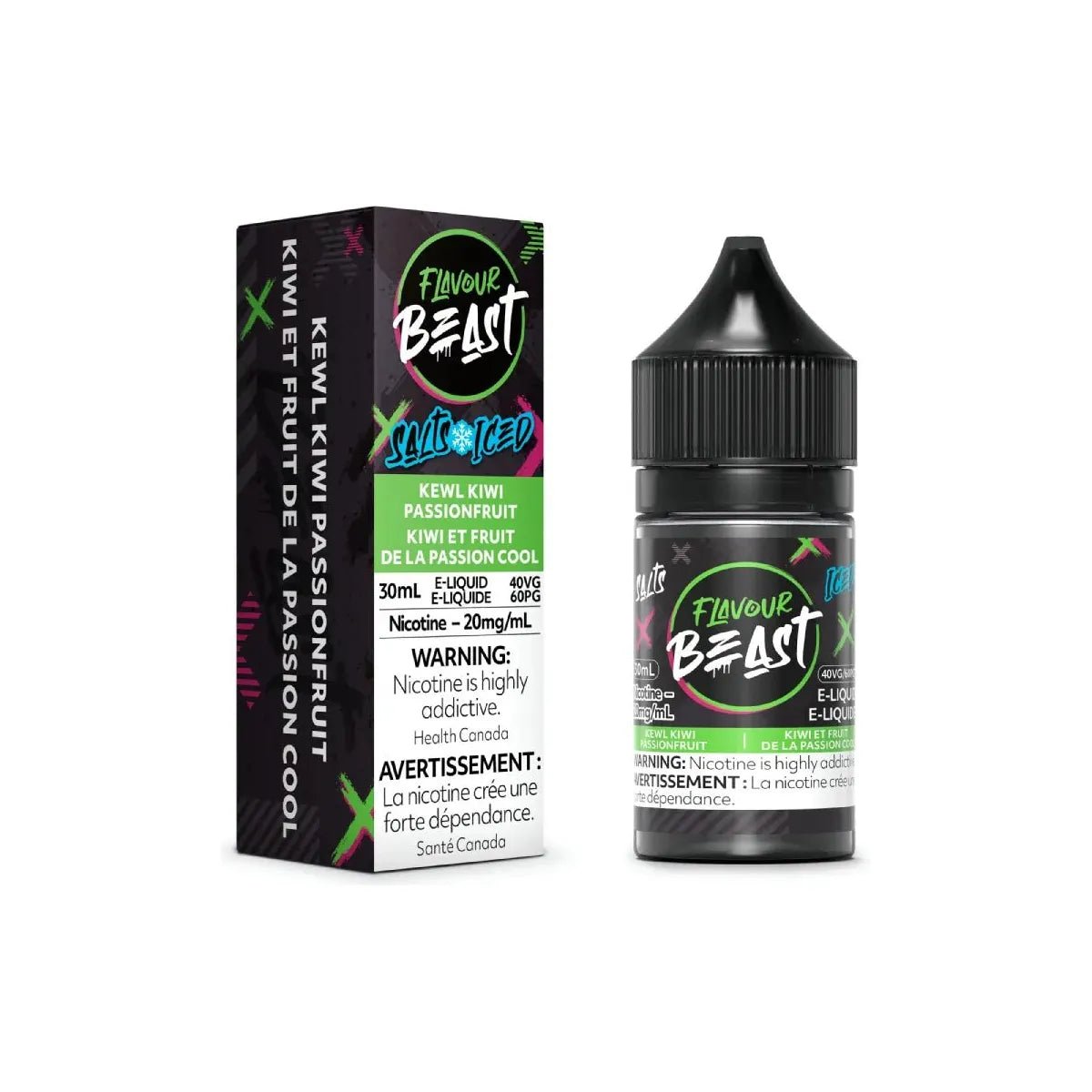 FLAVOUR BEAST - Kewl Kiwi Passionfruit Iced Salt by Flavour Beast E - Liquid - Psycho Vape