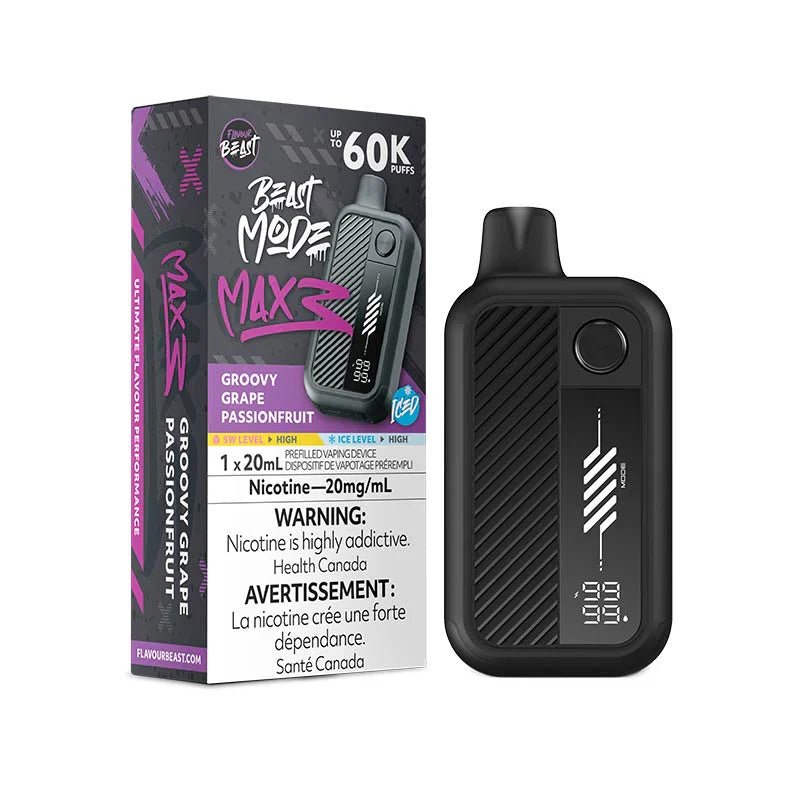 Flavour Beast Mode Max 3 60K - Groovy Grape Passionfruit Iced - Psycho Vape