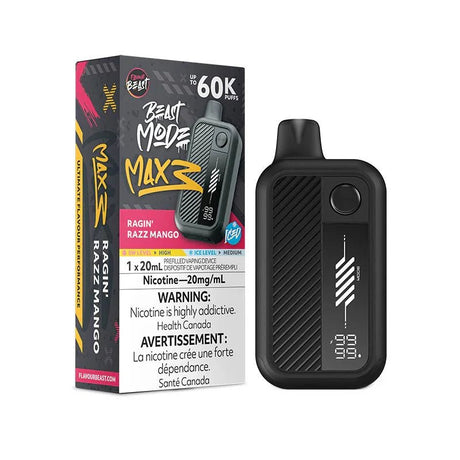 Flavour Beast Mode Max 3 60K - Ragin' Razz Mango Iced - Psycho Vape