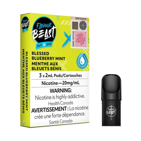 FLAVOUR BEAST - Flavour Beast Pod Pack - Blessed Blueberry Mint Iced - Psycho Vape