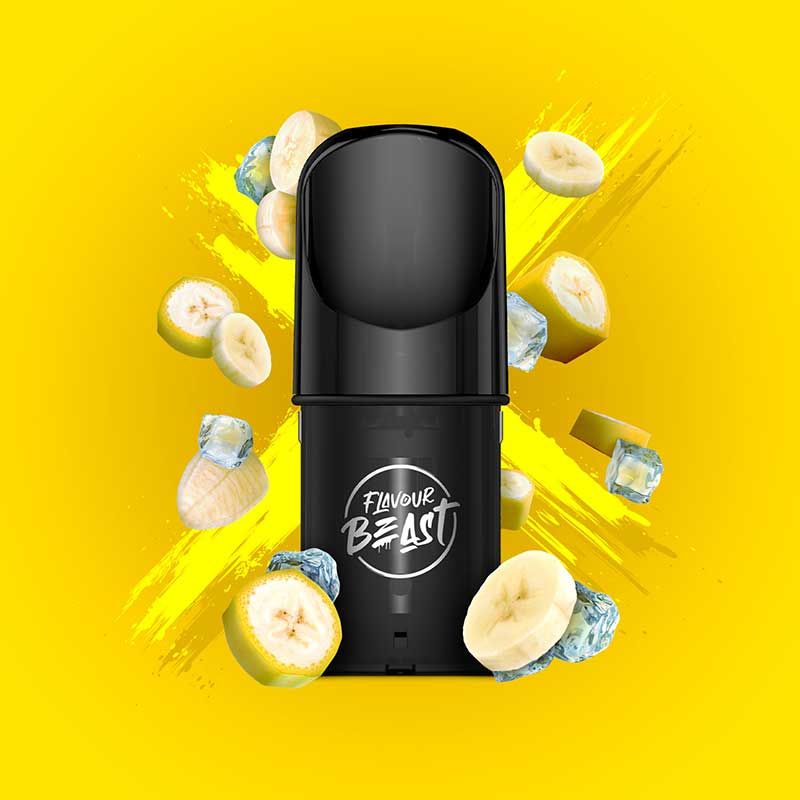 FLAVOUR BEAST - Flavour Beast Pod Pack - Bussin Banana Iced - Psycho Vape